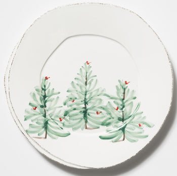 Vietri Lastra Holiday - European Dinner Plate